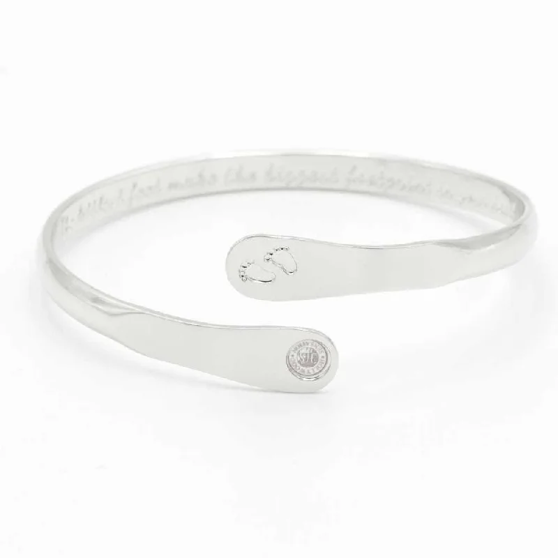 Custom charm bracelets for mothers-Baby Bracelets, Footprint Bracelets, Engraved Bracelets The littlest feet makes the biggest footprint in your heart- Footprint (Baby)