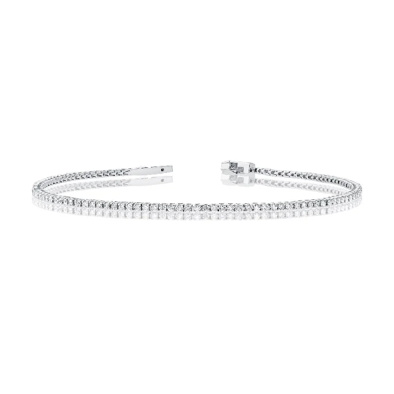 Simple silver charm bracelets for gifts-Joelle 1 ct. t.w. Diamond Tennis Bracelet 14K Gold