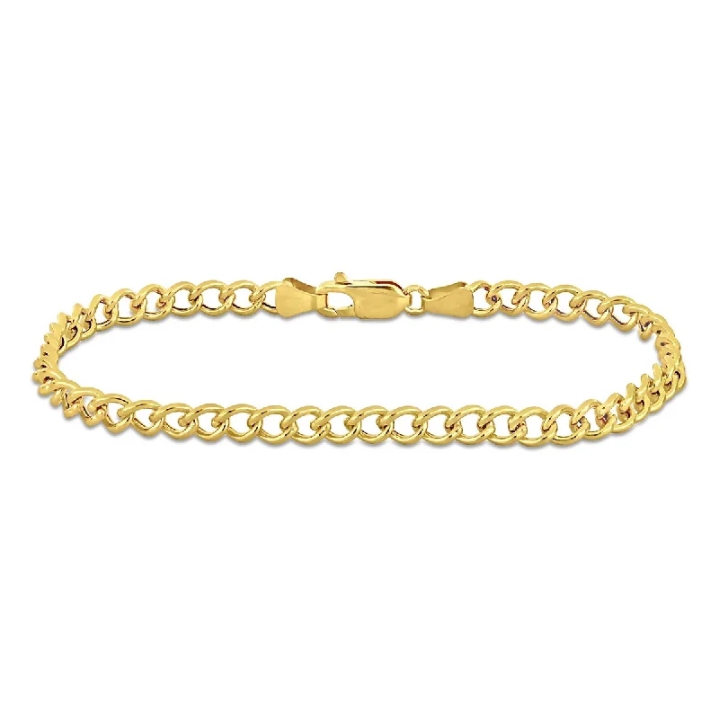 Luxury gold bracelets for women-Miadora 4.1mm Curb Chain Bracelet in 14k Yellow Gold - 7.5 in