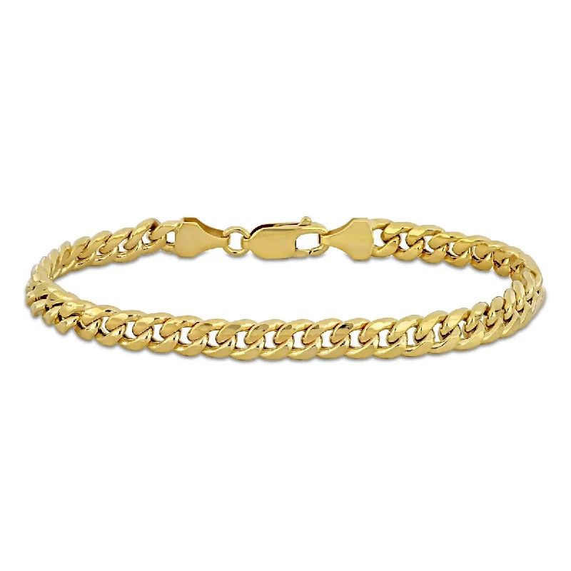 Trendy gold bracelets for casual wear-Miadora 6.15mm Miami Cuban Link Chain Bracelet in 10k Yellow Gold - 7.5 in