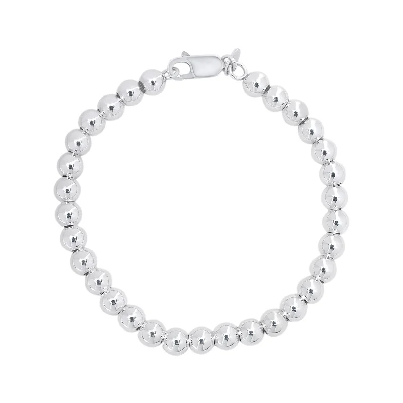 Personalized charm bangles for gifts-Victoria Townsend .925 Sterling Silver 6MM Bead Bracelet