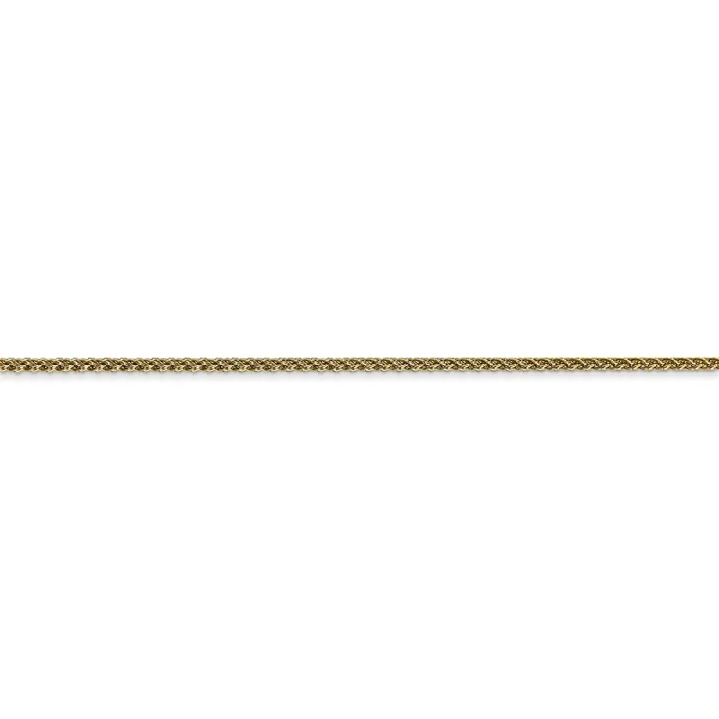 luxury pearl necklace for brides -10k Yellow Gold 1.25mm Spiga Chain Necklace w/ Lobster Clasp, 30"