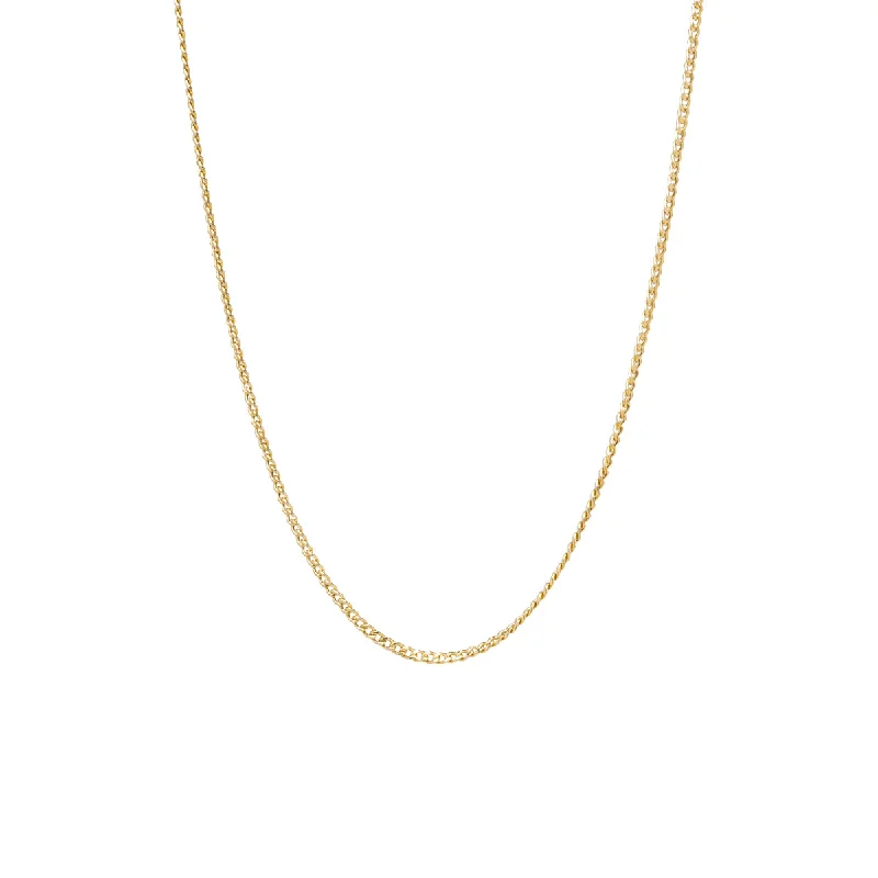 boho style necklace for summer -14k Gold Extra Small Curb Chain Necklace