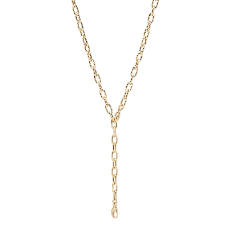 crystal pendant necklace -14k Medium Square Oval Link Chain Necklace with Lobster Clasps