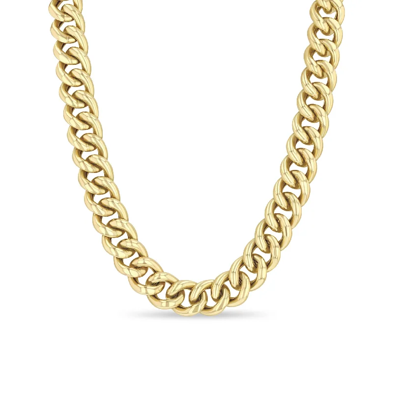 birthstone necklace for women -14k Gold XXL Thick Link Curb Chain Necklace