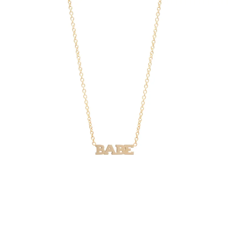 minimalist diamond necklace -14k Itty Bitty BABE Necklace