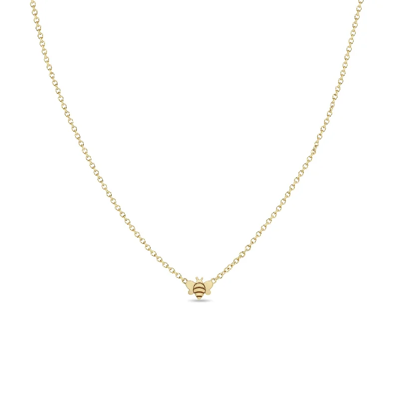 two-tone necklace for women -14k Itty Bitty Bee Necklace