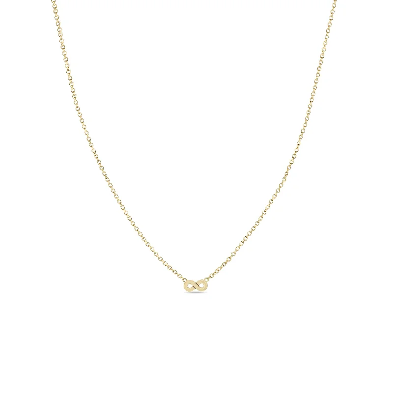 vintage-inspired necklace for women -14k Itty Bitty Infinity Necklace