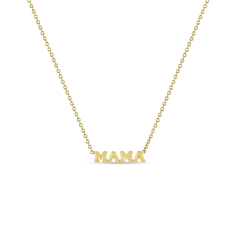 cute charm necklace for kids -14k Itty Bitty MAMA Necklace