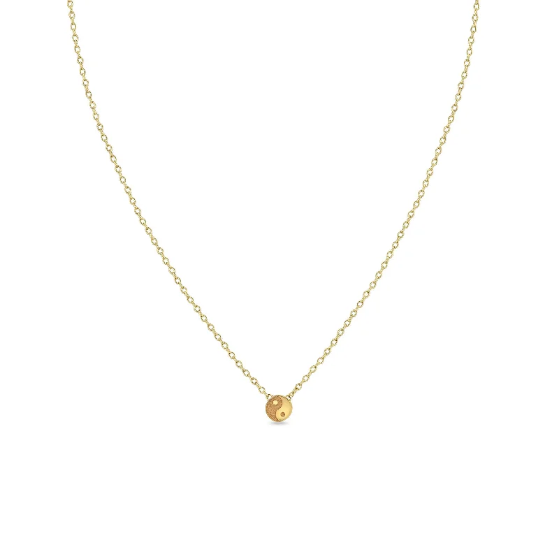 gold necklace for women -14k Itty Bitty Yin Yang Necklace