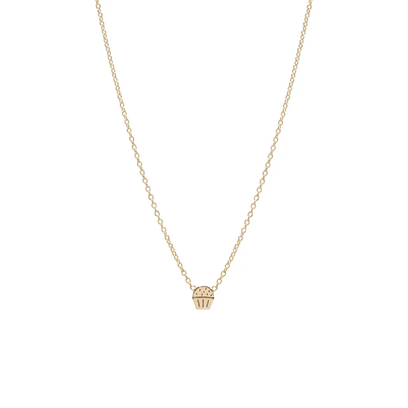 delicate gold necklace for daily wear -20x20 | Zoe Chicco | Candace Nelson | Itty Bitty Cupcake Necklace