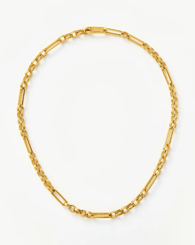 luxury gold necklace for women -Axiom Chain Necklace | 18ct Gold Plated