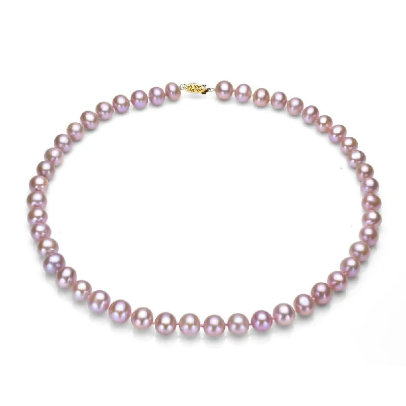 long necklace for layering -DaVonna 14k Gold 10-11 mm Pink Freshwater Pearl Necklaces, 24" (Pack of 3)