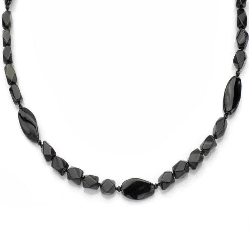 boho style necklace for summer -DaVonna Black Onyx 30-inch Endless Necklace