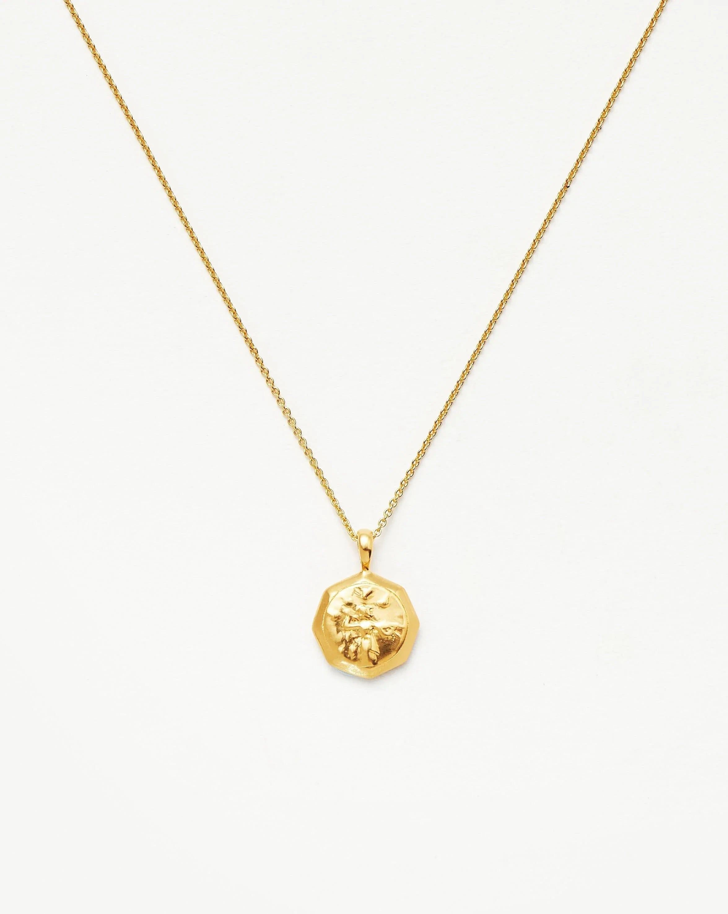 heart shaped necklace for girls -Lucy Williams Octagon Coin Necklace