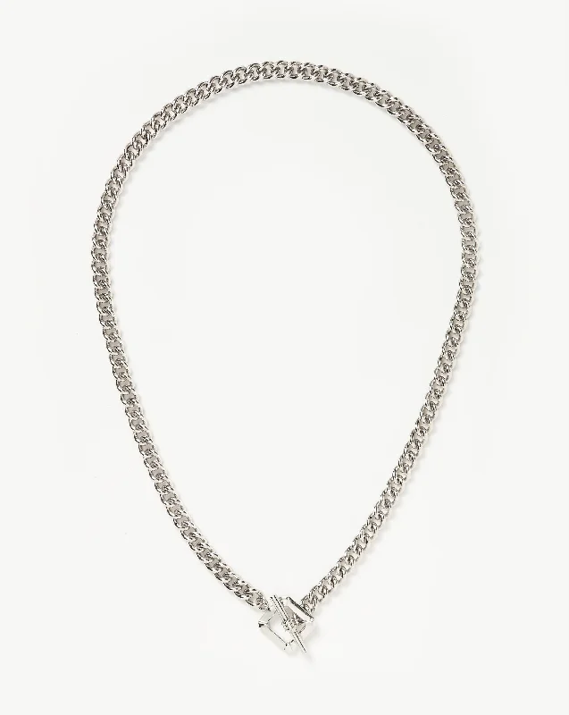 angel wing necklace for women -Lucy Williams T-Bar Chain Necklace | Silver Plated