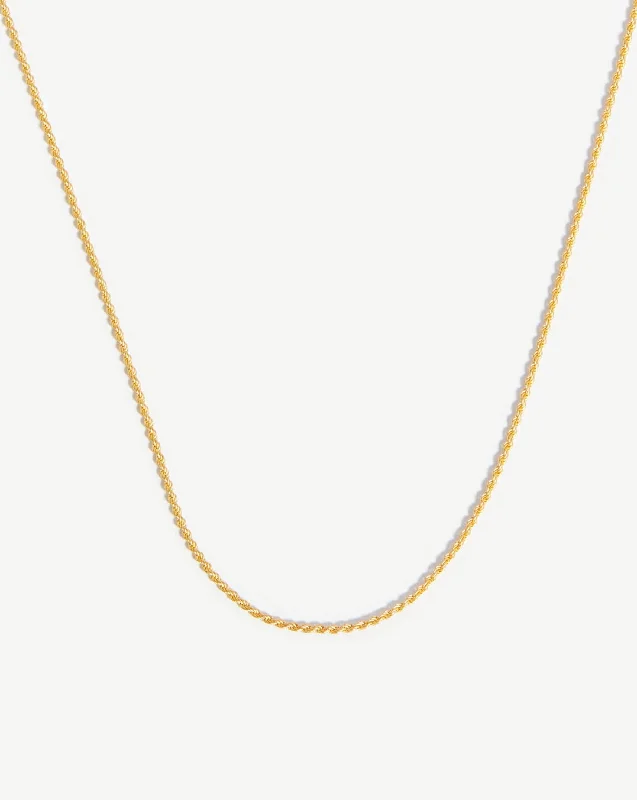 chunky chain necklace for men -Medium Rope Chain Necklace | 18ct Gold Vermeil