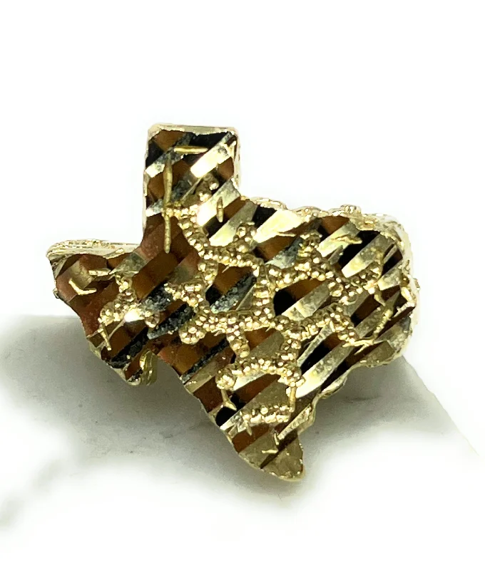 Unique engagement rings for women-10k Solid Gold TEXAS Nugget Ring