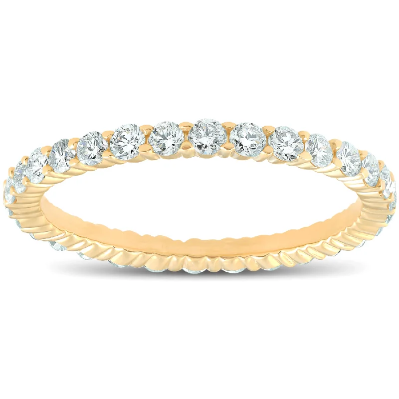 Men’s signet rings with engraving-1ct Diamond Eternity Ring 14K Yellow Gold