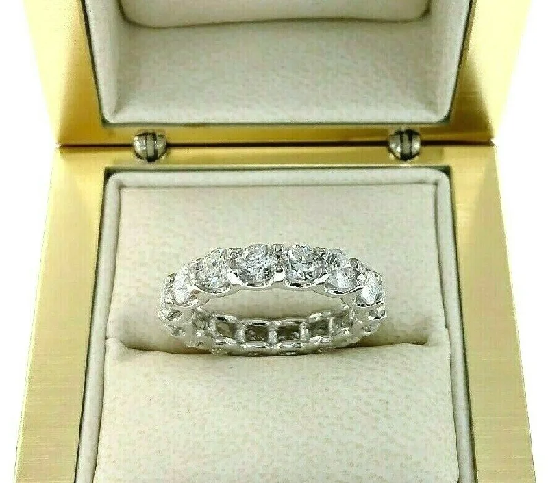 Custom men’s rings with birthstones-3.90 Carats t.w. Diamond Eternity Ring 14 Karat Gold 0.25 Carat Each Diamond New