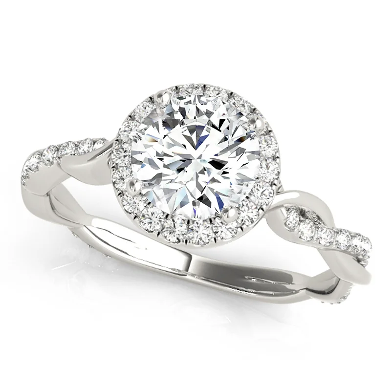 Unique engagement rings for women-Auriya 14k-White Gold Lab Grown Round Diamond Halo Engagement Ring 0.50 to 5.00 ct. tw. (F-G VS)