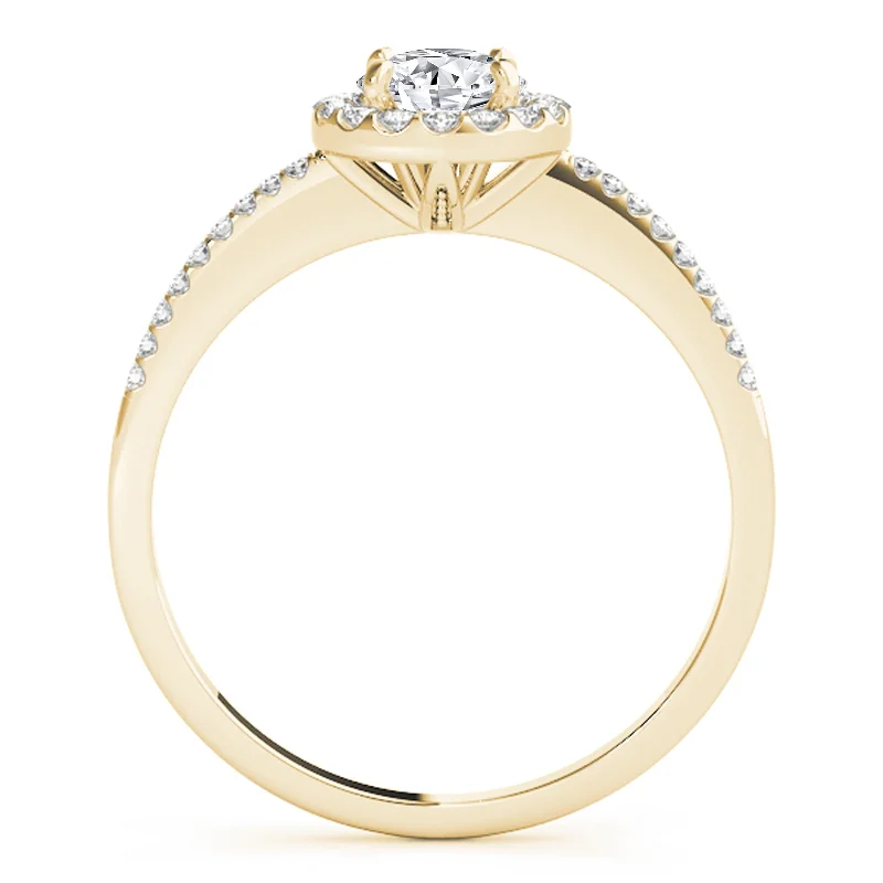 Custom gold engagement rings for women-Auriya 14k-Yellow Gold Lab Grown Round Diamond Halo Engagement Ring 0.50 to 5.00 ct. tw. (F-G VS)