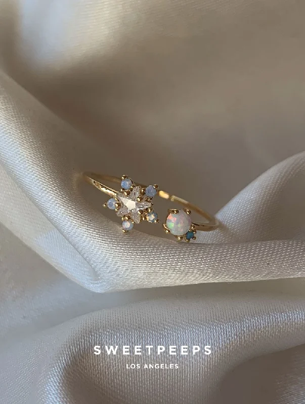 Personalized engagement rings for women-Beverly Blue Twinkle Ring