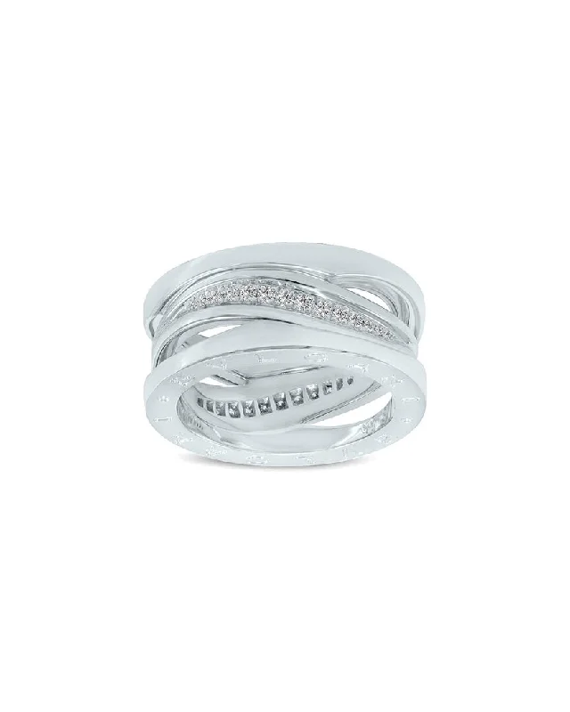 Fashion rings with diamonds for women-Bulgari 18K 0.20 ct. tw. Diamond Ring