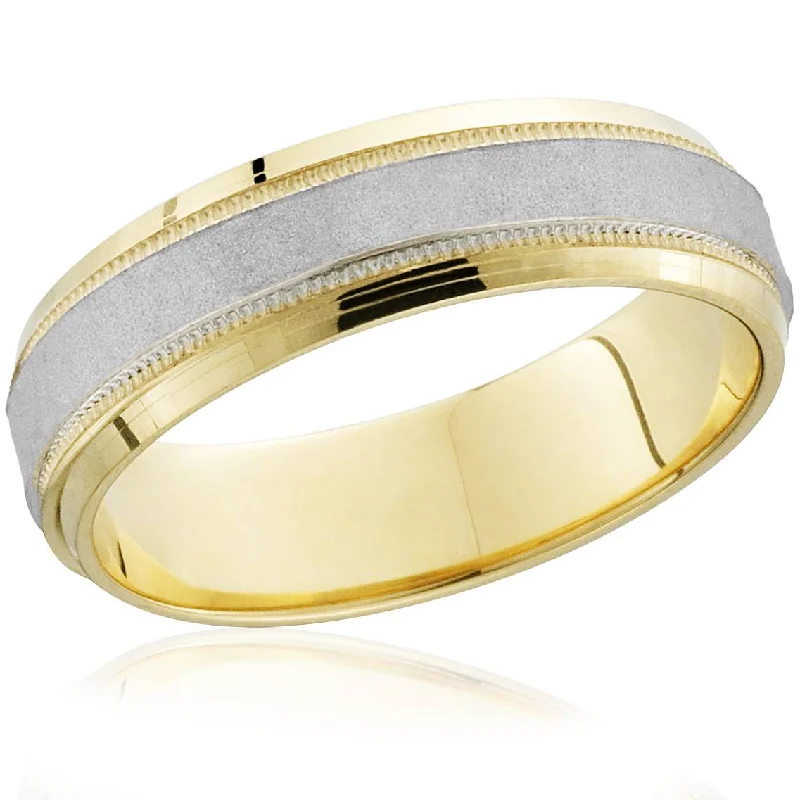 Sterling silver rings for men-Hammered Wedding Band 14K Gold