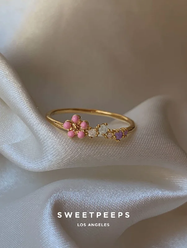 Gold wedding rings for men-Malibu Pink Ring