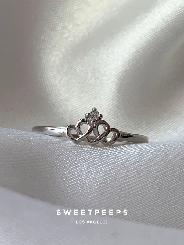 Personalized rings for best friends-Regal Intertwined Ring (Silver)