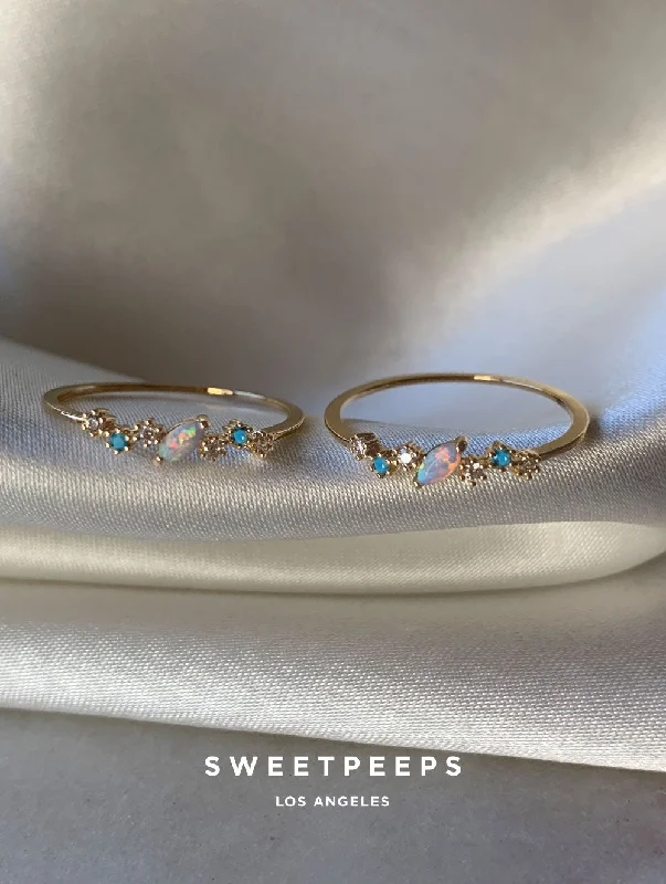 Custom birthstone rings for her-Saint-Tropez Dainty Ring