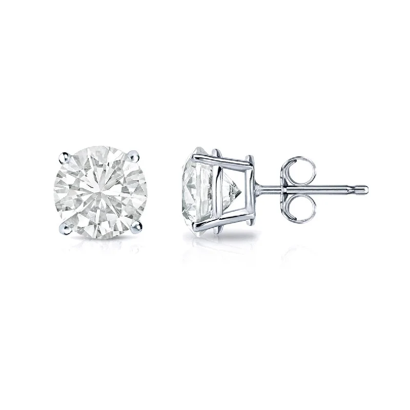 gold earrings for everyday wear -Auriya 14k Gold 1/2ct TW Clarity-enhanced Diamond Stud Earrings