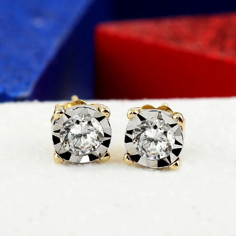 vintage style earrings for weddings -Auriya 5/8ctw Round-cut Diamond Stud Earrings 14k Gold (G-H, VS1-VS2)