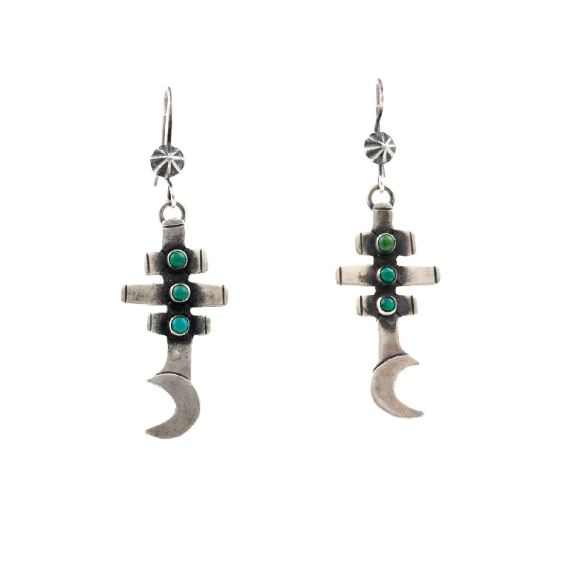 butterfly earrings for kids -Contemporary Snake Eye Navajo Earrings