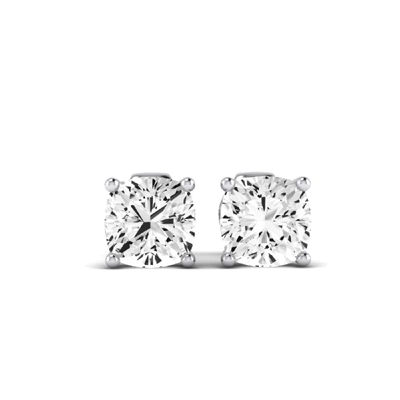 butterfly stud earrings for girls -Elowen Cushion Cut Lab Diamond Stud Earrings