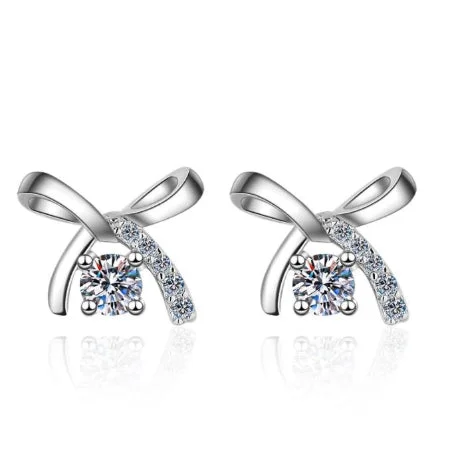 cute heart-shaped earrings for girls -Isabel Round Diamond Stud Earrings