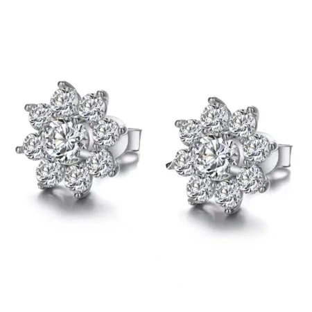 stylish ear cuffs for women -May Round Diamond Stud Earrings