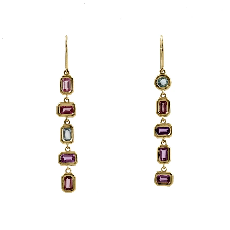 crystal drop earrings for evening wear -The Isabella Sapphire Earrings