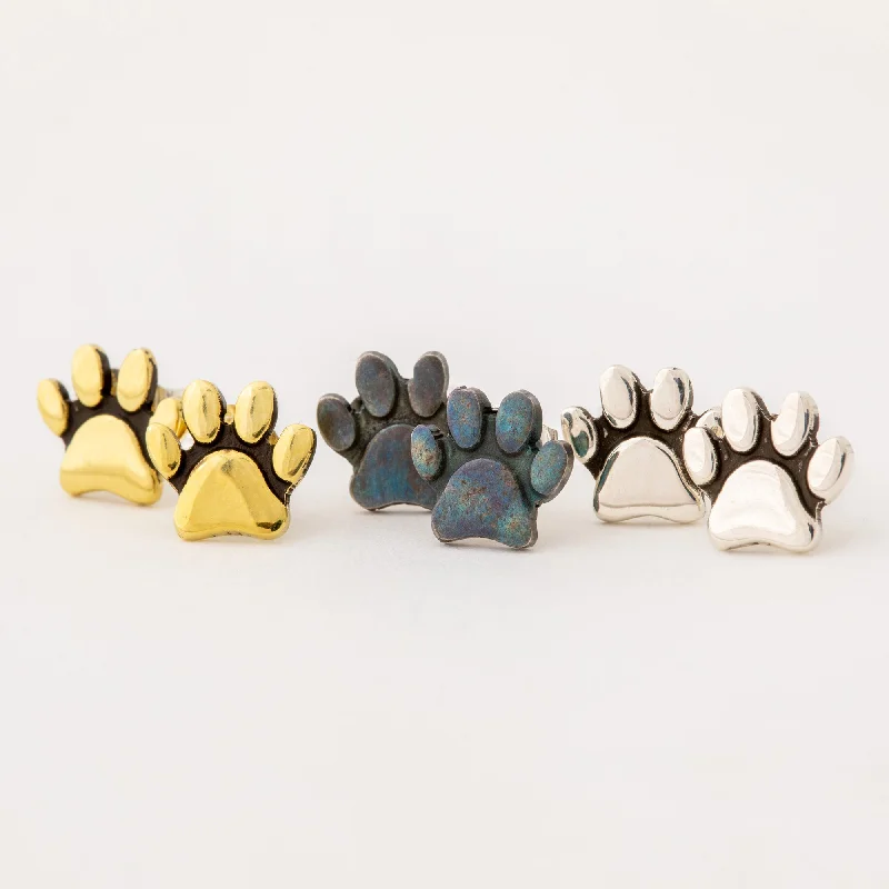 chunky earrings for women -All Over Paws Post Earrings - Set of 3