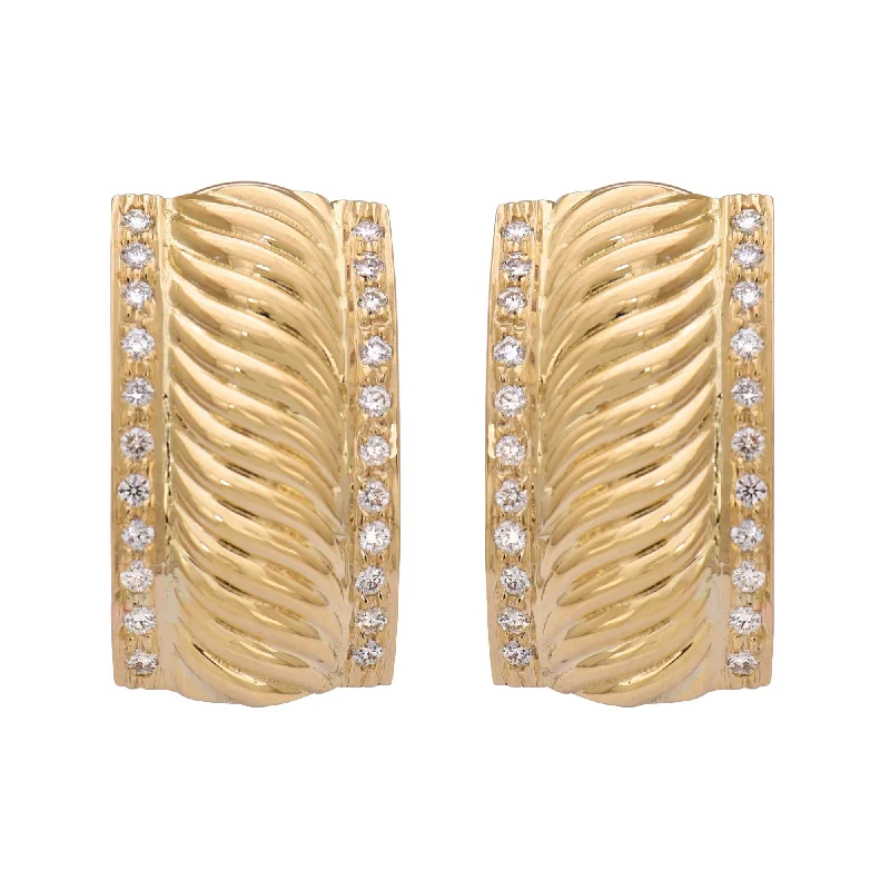 statement earrings for casual wear -Earrings- Diamond