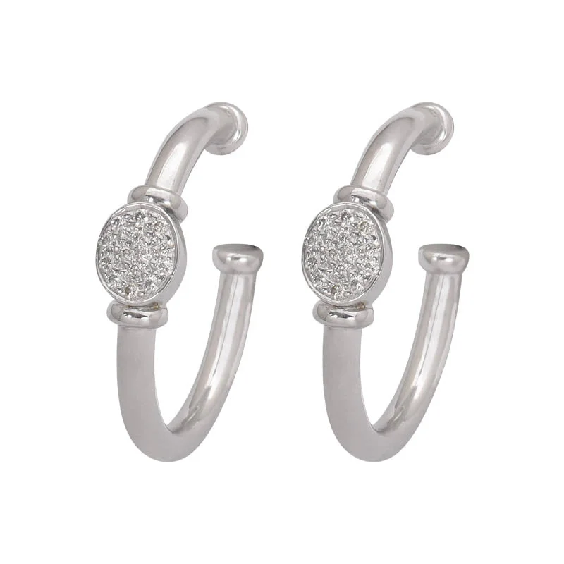 gold hoop earrings for women -Earrings- Diamond