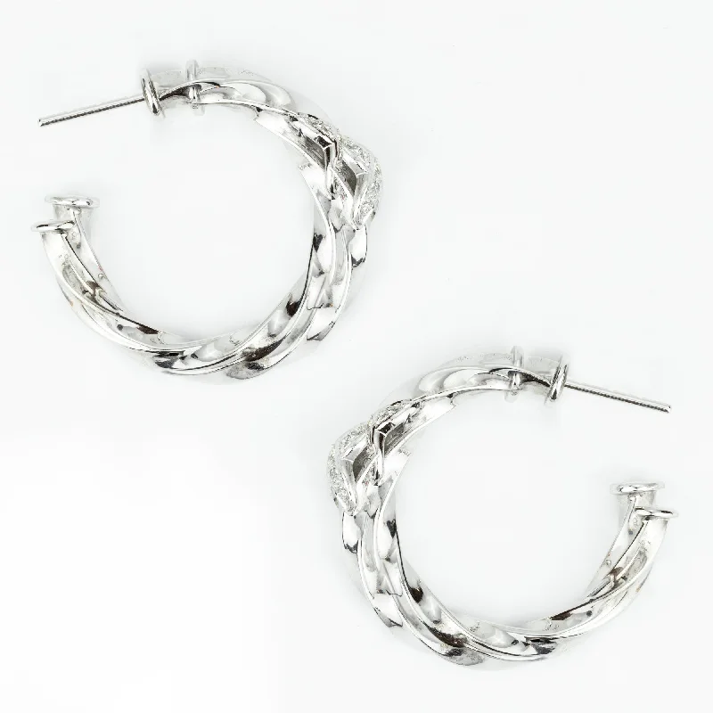 silver hoop earrings for girls -Earrings - Diamond