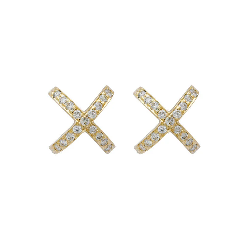 creative earrings for fashion lovers -EARRINGS - DIAMOND IN 18K GOLD