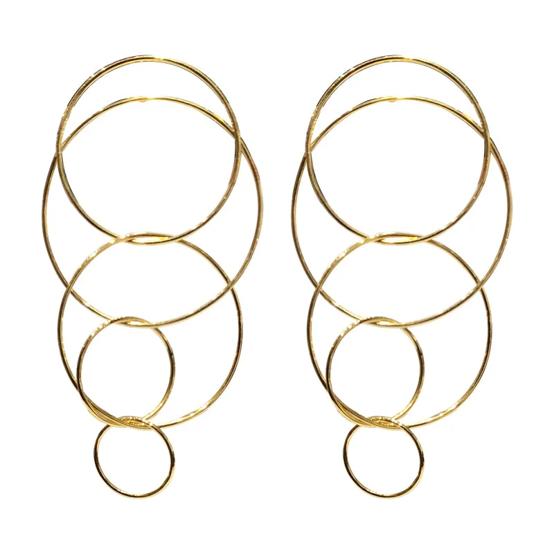 drop earrings for evening wear -Earrings - Plain Gold – 18K